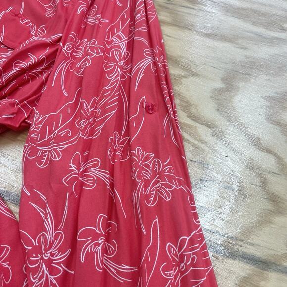 Woman Within Floral Button Down Blouse Top Size 5X Blue Lightweight Flowy Office - Picture 6 of 11